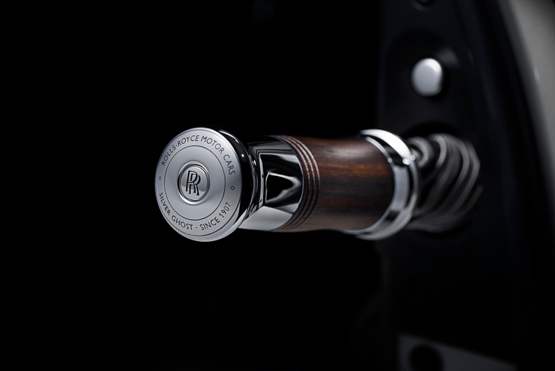An umbrella from a Silver Ghost Collection car. Umbrellas that come in Rolls-Royce cars cost about as much as a smartphone, each.